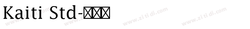 Kaiti Std字体转换
